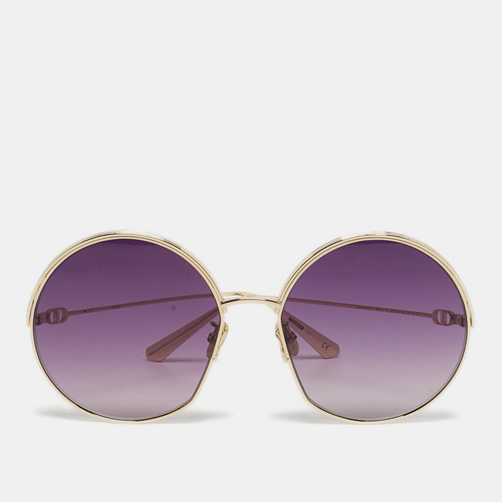 luxury-women-dior-used-accessories-p1244506-002-1.jpg Dior Purple/Gold Tone Everdior R1U Round Sunglasses