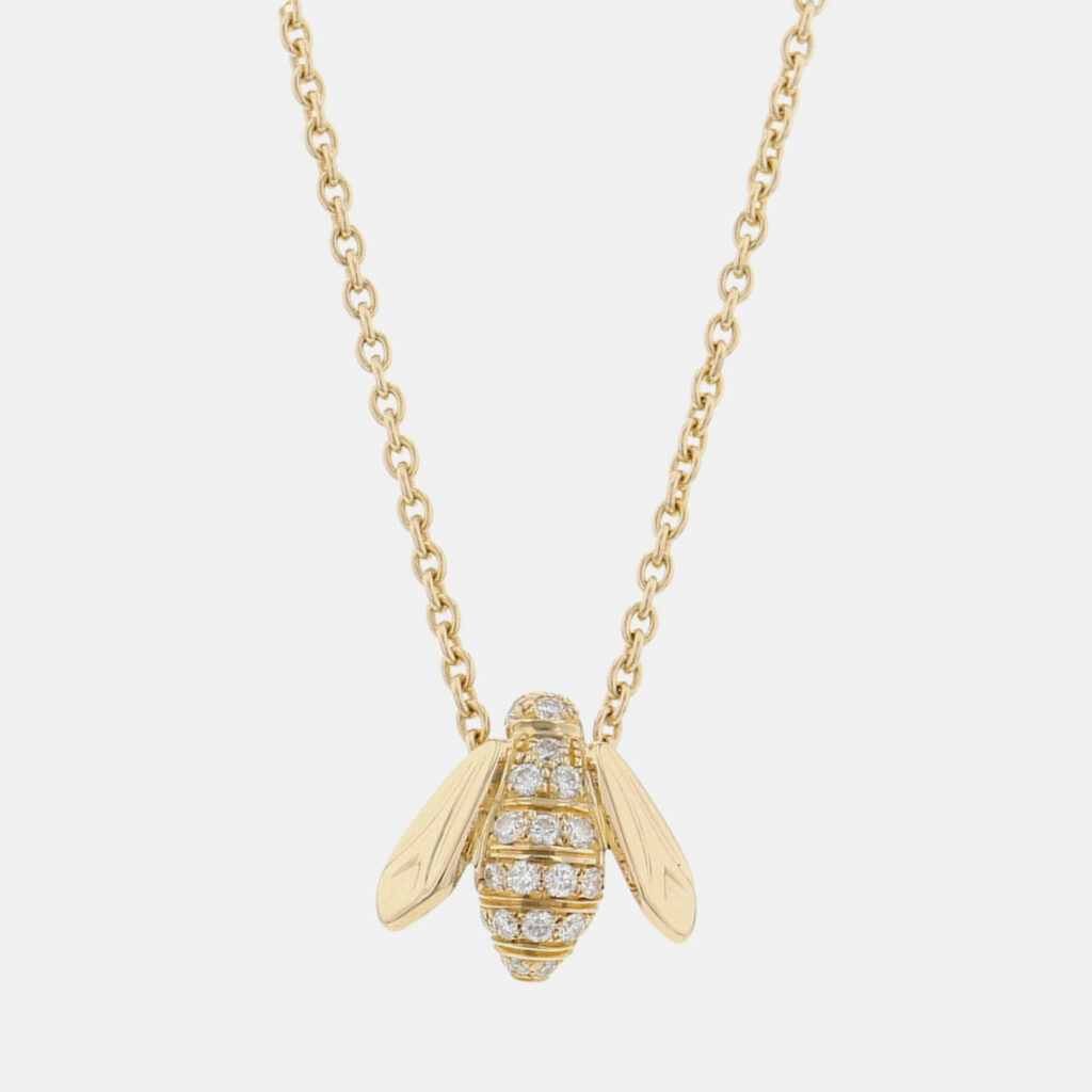 Dior Rose Dior Pre Quattro Collection Bee Diamond Necklace 18K Yellow Gold Dior Rose Dior Pre Quattro Collection Bee Diamond Necklace 18K Yellow Gold