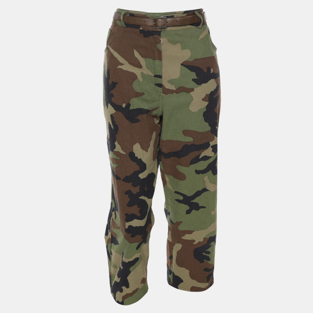 Dior Camouflage Stretch Cotton Capri Pants L Dior Camouflage Stretch Cotton Capri Pants L