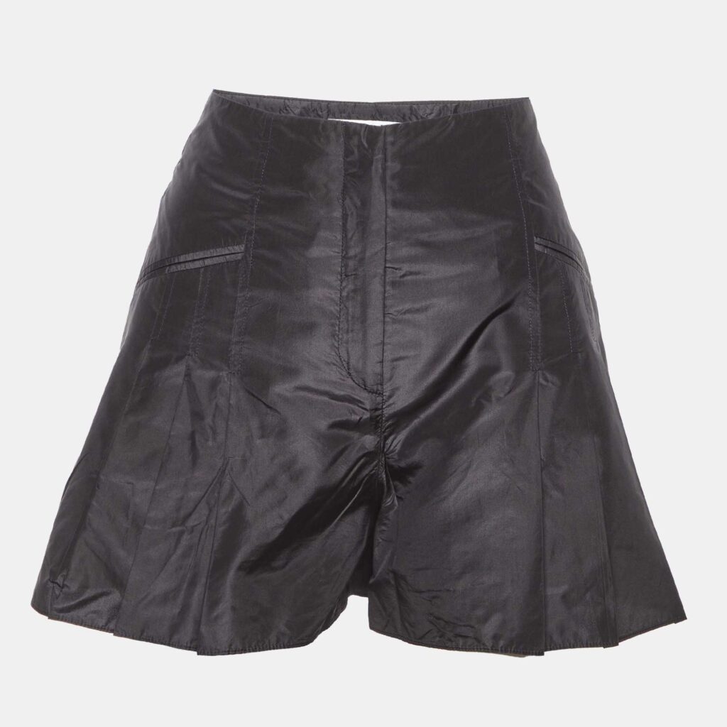 Dior Black SIlk A-Line Shorts S Dior Black SIlk A-Line Shorts S