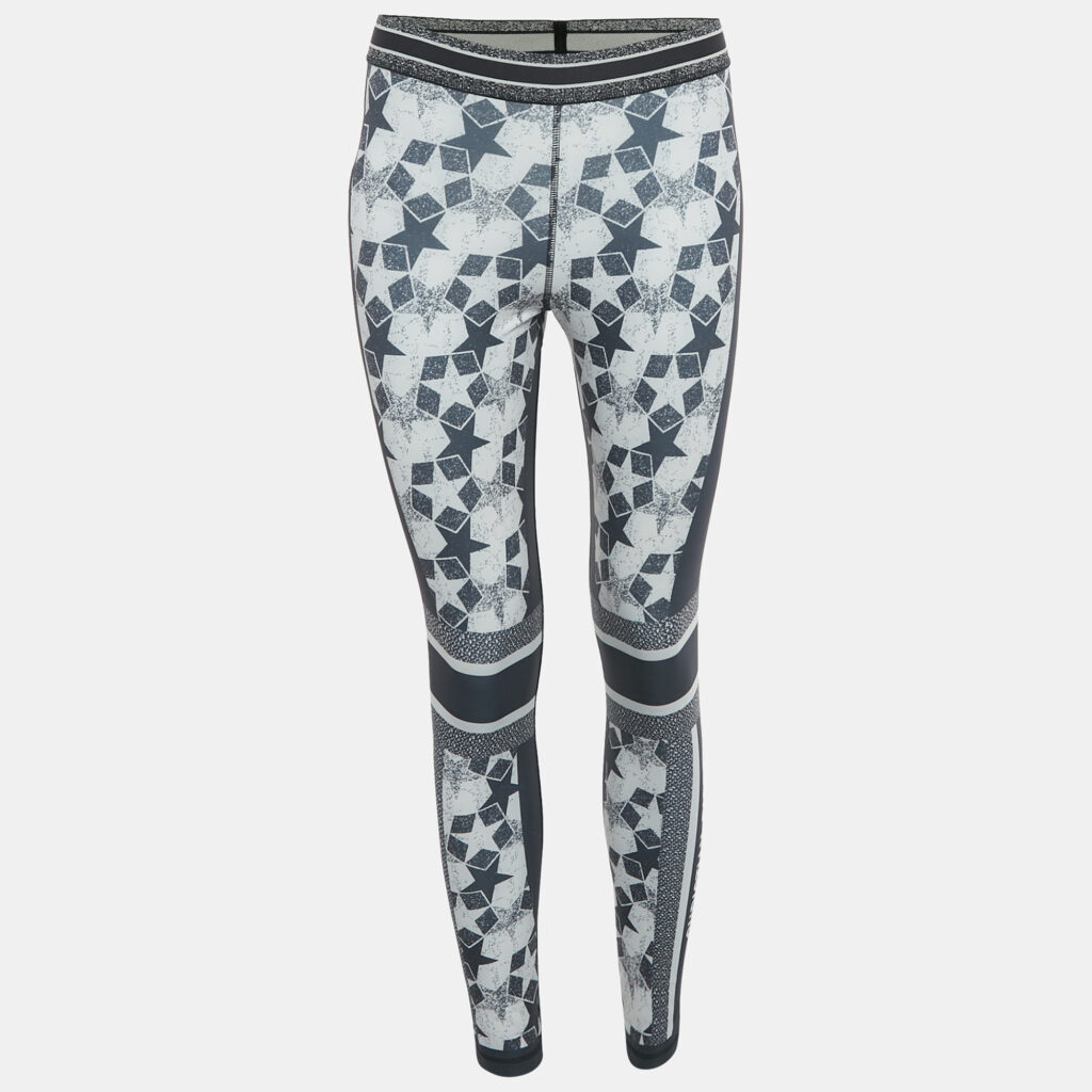 Christian Dior Blue Star Print Jersey Leggings XS Christian Dior Blue Star Print Jersey Leggings XS