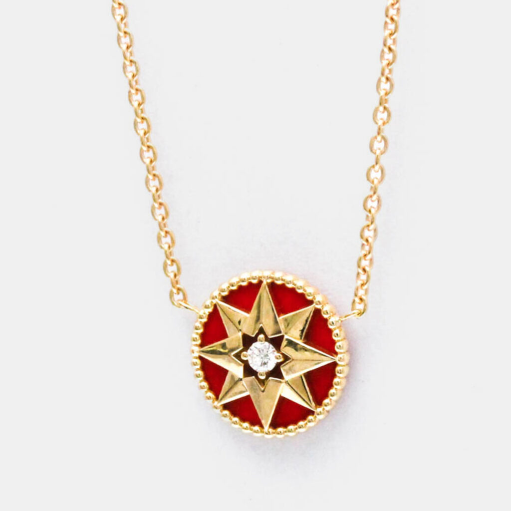 Dior Rose des Vents 18K Rose Gold and Diamond Pendant Necklace Dior Rose des Vents 18K Rose Gold and Diamond Pendant Necklace