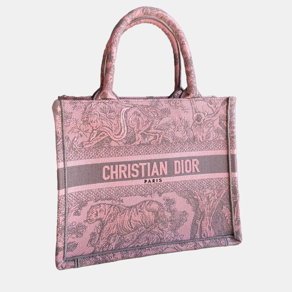 Dior Pink Canvas Book Tote Small Bag Dior Pink Canvas Book Tote Small Bag