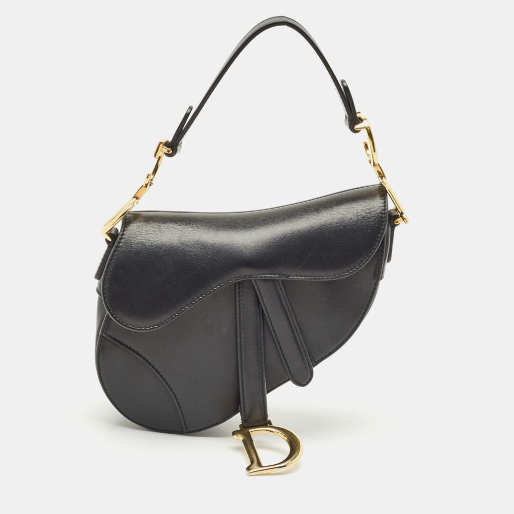 Dior Black Leather Mini Saddle Bag Dior Black Leather Mini Saddle Bag