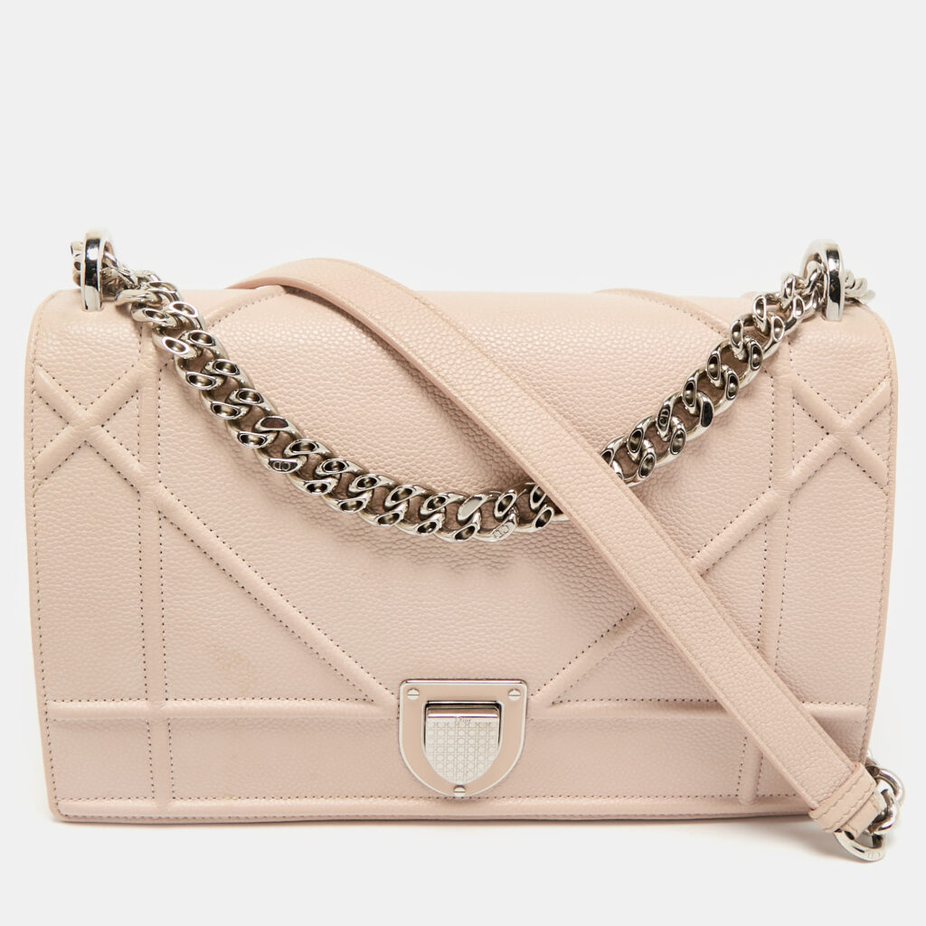 Dior Blush Pink Leather Medium Diorama Shoulder Bag Dior Blush Pink Leather Medium Diorama Shoulder Bag