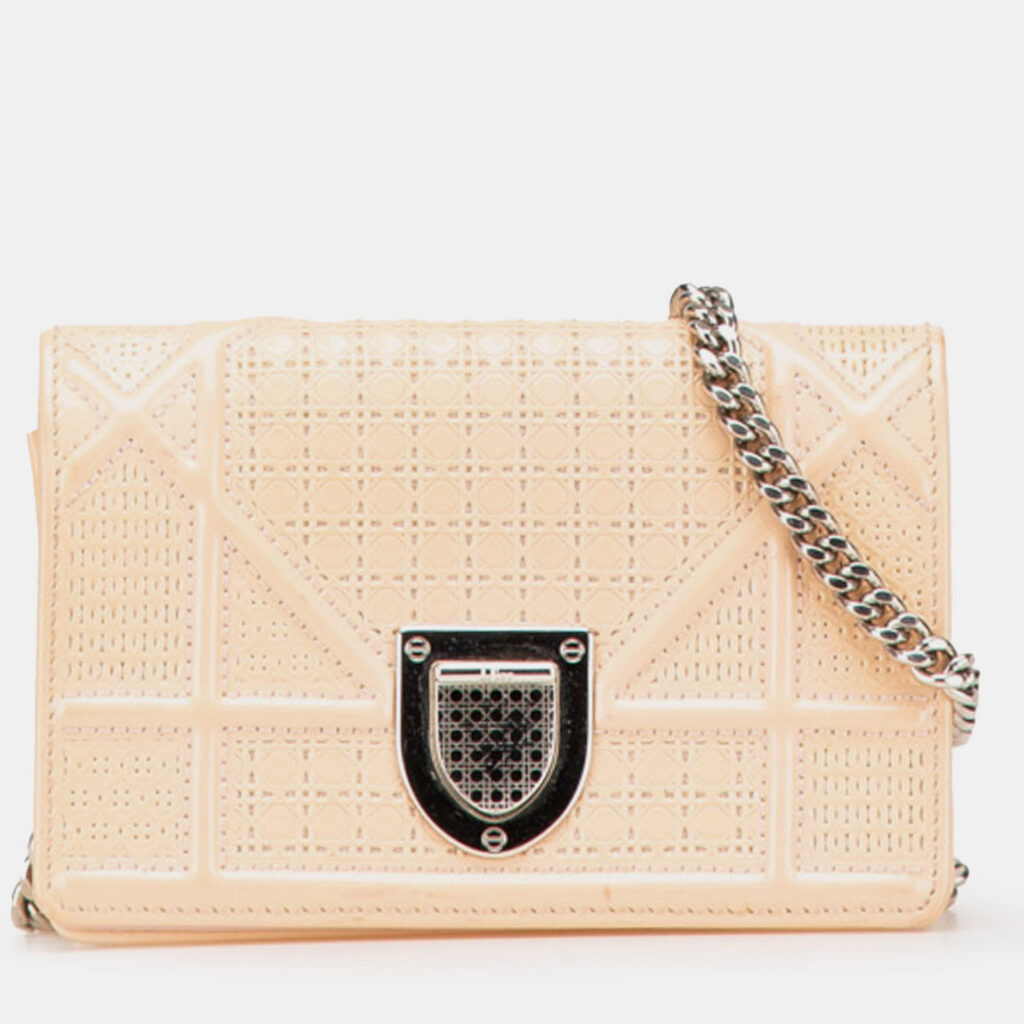 Dior Beige Baby Patent Microcannage Diorama Flap Dior Beige Baby Patent Microcannage Diorama Flap