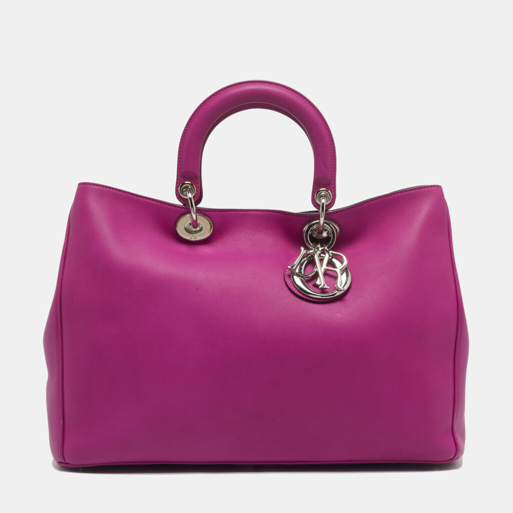 luxury-women-dior-used-handbags-p1177580-012-1.jpg Dior Magenta Leather Large Diorissimo Shopper Tote