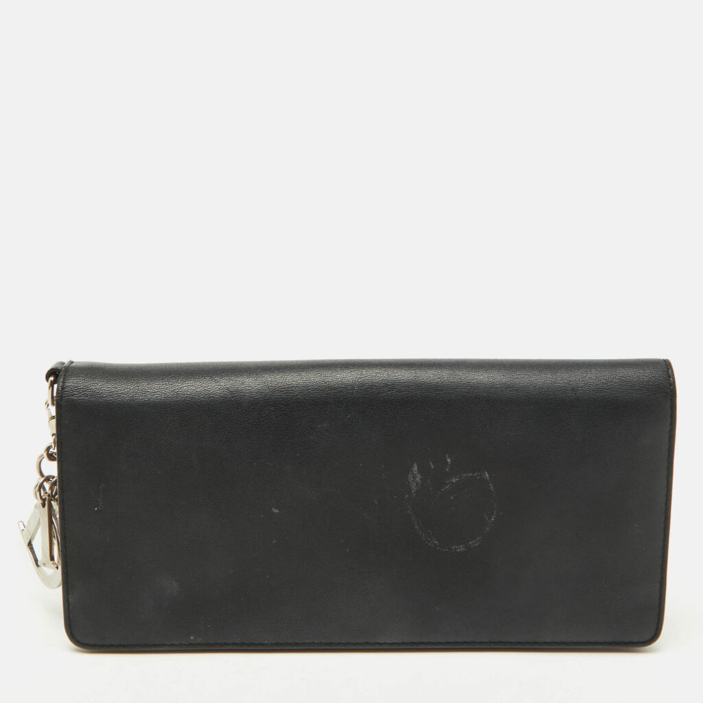 Dior Black Leather Diorissimo Long Wallet Dior Black Leather Diorissimo Long Wallet