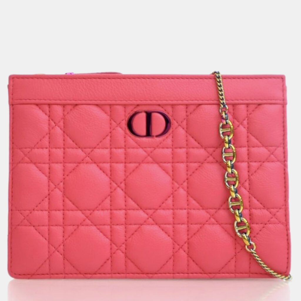 Dior Every Dior Caro Pink Calfskin Pouch Bag Dior Every Dior Caro Pink Calfskin Pouch Bag