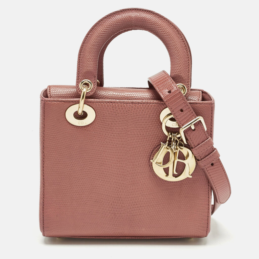 Dior Red Lizard Small Lady Dior Tote Dior Red Lizard Small Lady Dior Tote