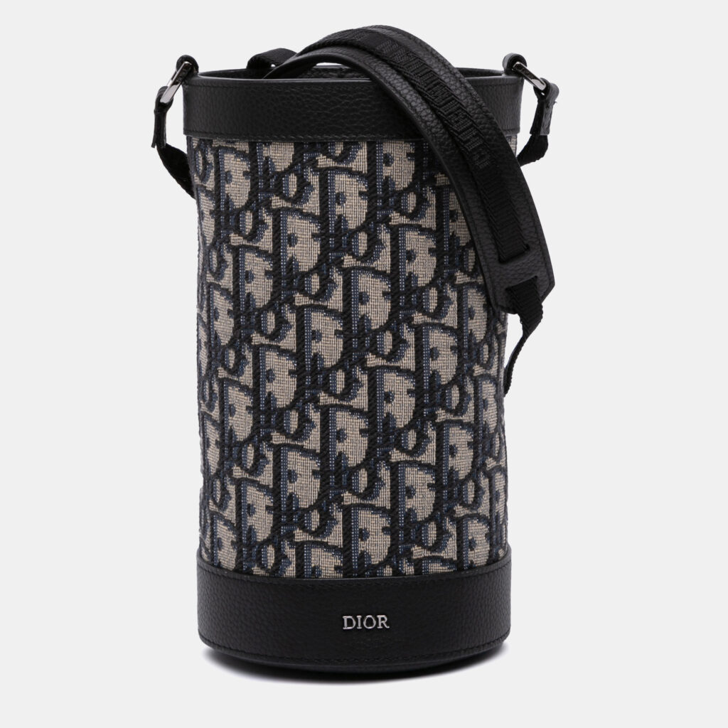 Dior Blue Oblique Canvas Thermo Bottle Holder Dior Blue Oblique Canvas Thermo Bottle Holder