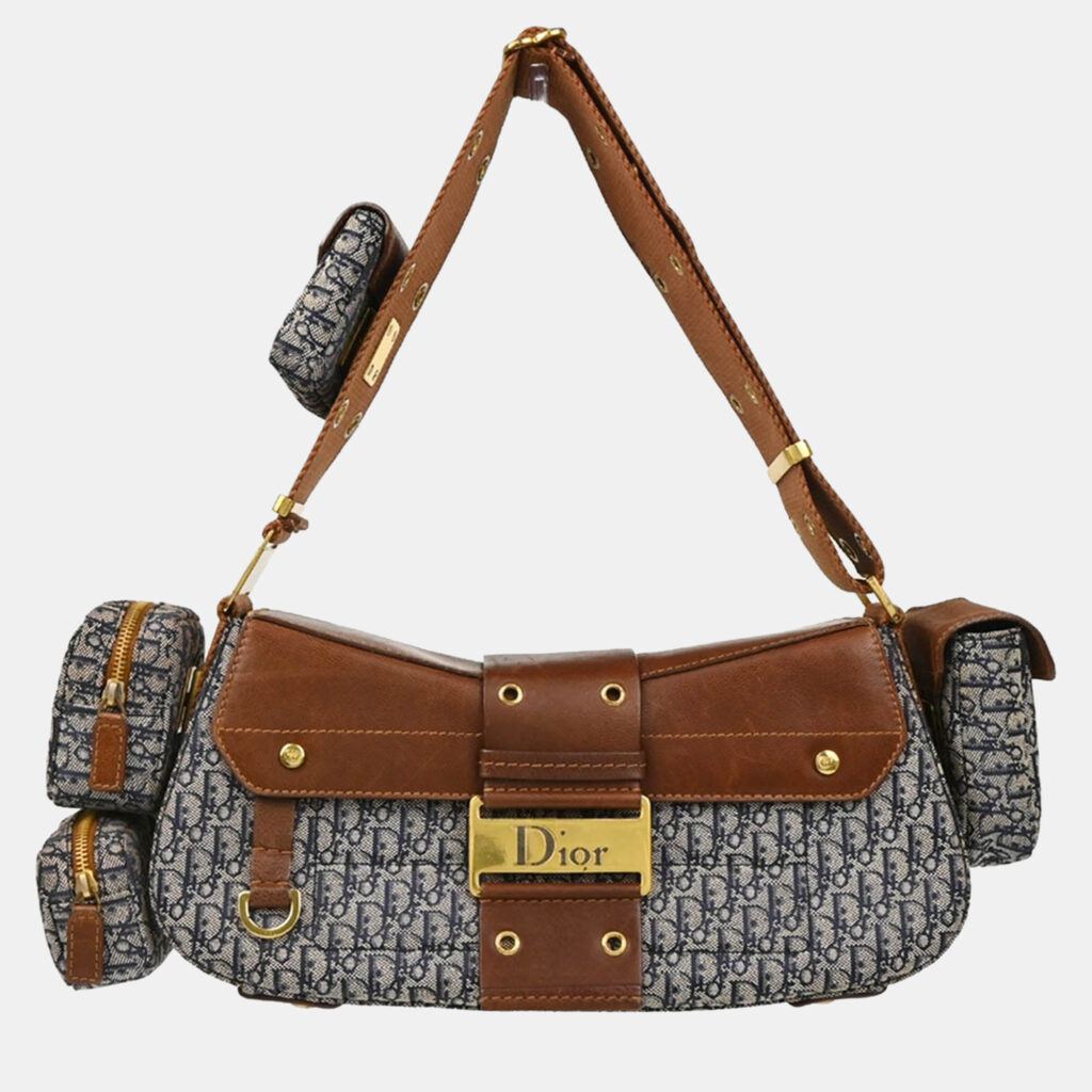 Christian Dior Navy Trotter Street Chic Columbus Shoulder Bag
