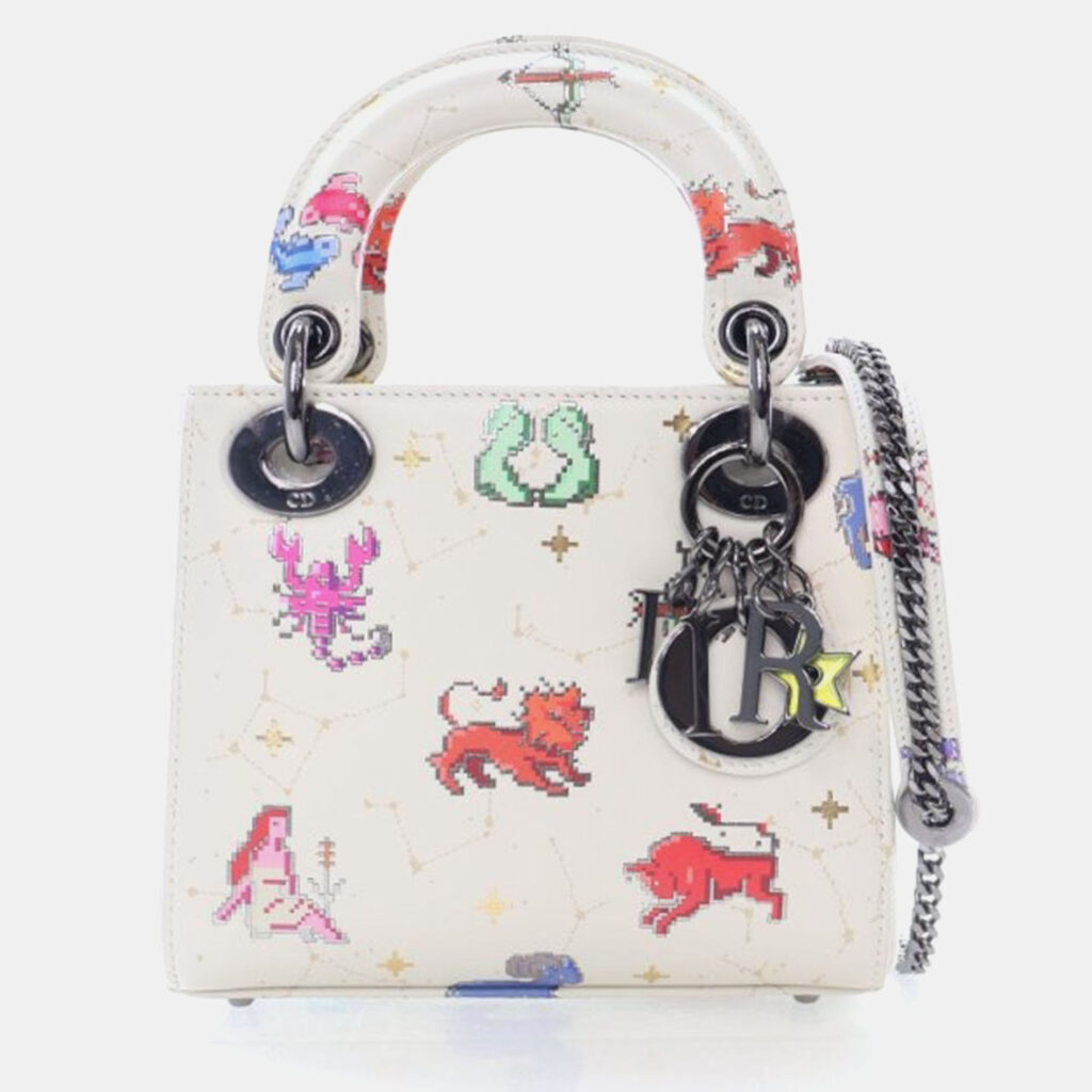 Dior Lady Dior Mini Pixel Zodiac Calfskin Handbag