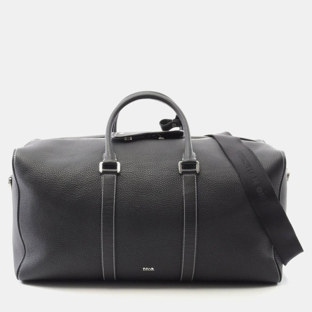 Dior Rango 50 Black Leather Boston Bag Dior Rango 50 Black Leather Boston Bag