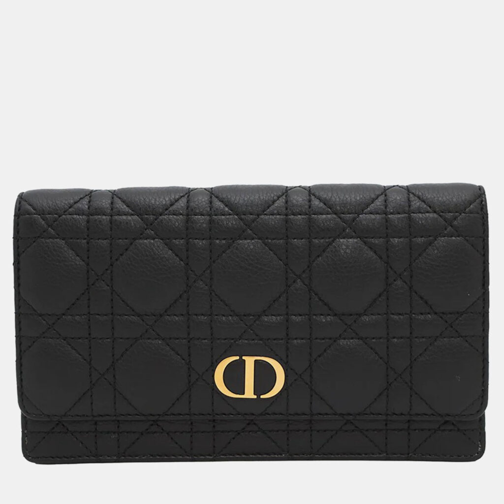 Dior Caro Black Leather Wallet Dior Caro Black Leather Wallet