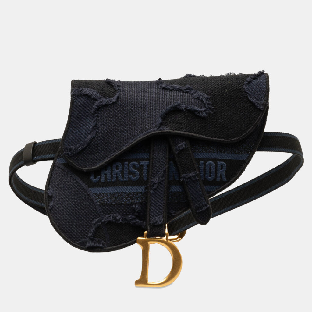 Dior Saddle Blue Camouflage Canvas Belt Bag Dior Saddle Blue Camouflage Canvas Belt Bag