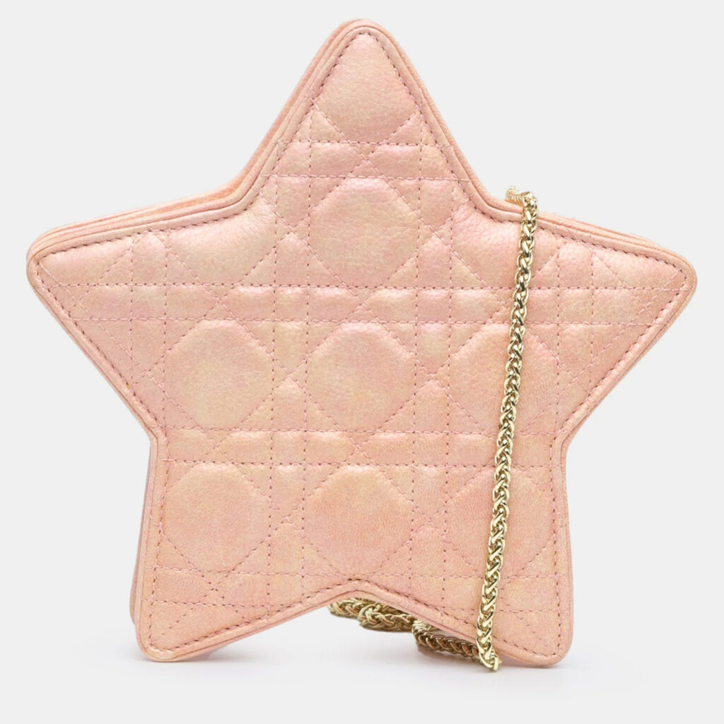 Dior Kids Star Pink Cannage Lambskin Crossbody Bag Dior Kids Star Pink Cannage Lambskin Crossbody Bag