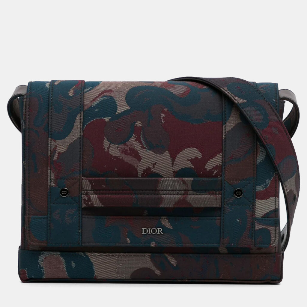 Dior Peter Doig Collaboration Brown Canvas Messenger Bag Dior Peter Doig Collaboration Brown Canvas Messenger Bag