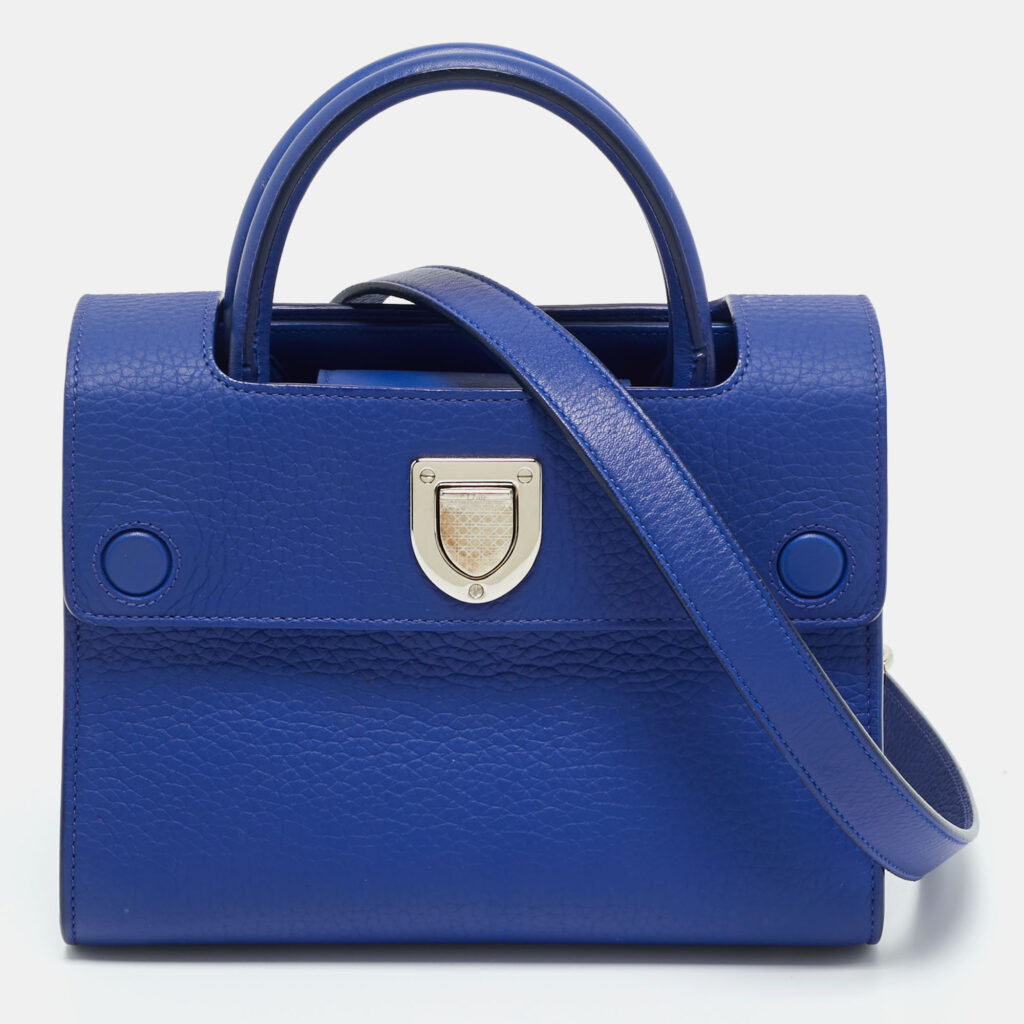 Dior Blue Leather Mini Diorever Top Handle Bag Dior Blue Leather Mini Diorever Top Handle Bag