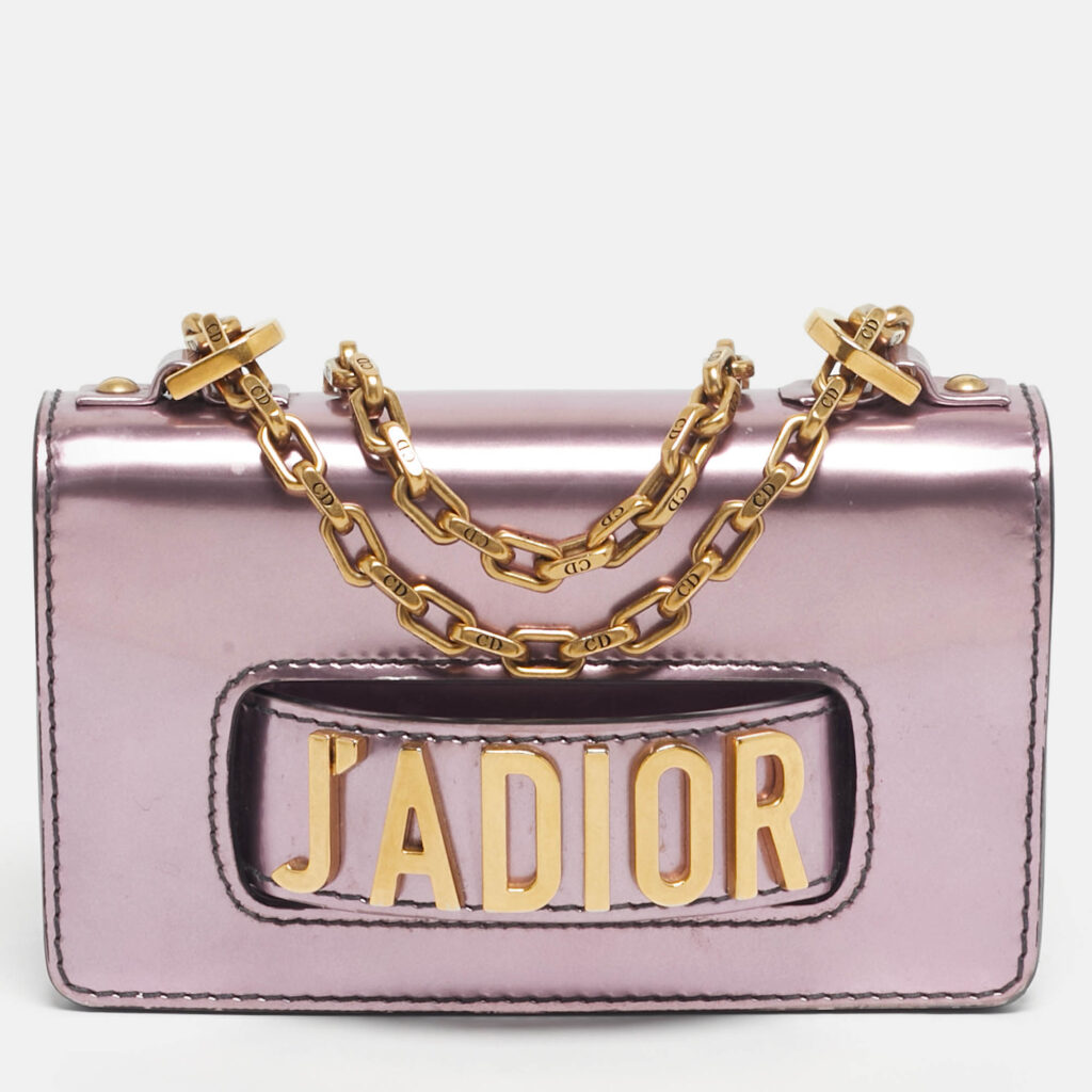 Dior Pink Patent Leather Mini J'Adior Chain Flap Bag Dior Pink Patent Leather Mini J'Adior Chain Flap Bag