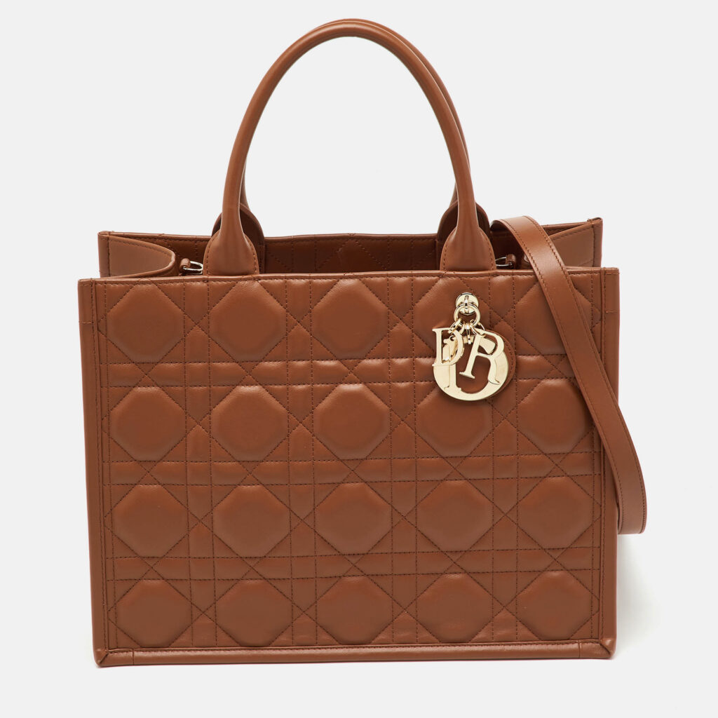Dior Brown Macrocannage Leather Medium Book Tote Dior Brown Macrocannage Leather Medium Book Tote