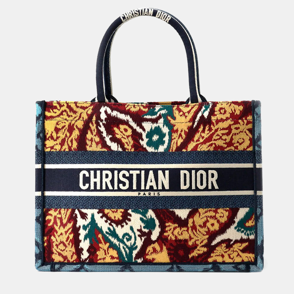 Dior Book Tote Multicolor Embroidery Canvas Tote Bag Dior Book Tote Multicolor Embroidery Canvas Tote Bag