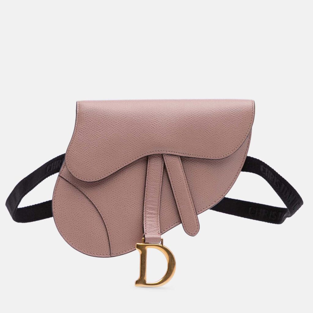 Dior Pink Grained Calfskin Saddle Belt Bag Dior Pink Grained Calfskin Saddle Belt Bag