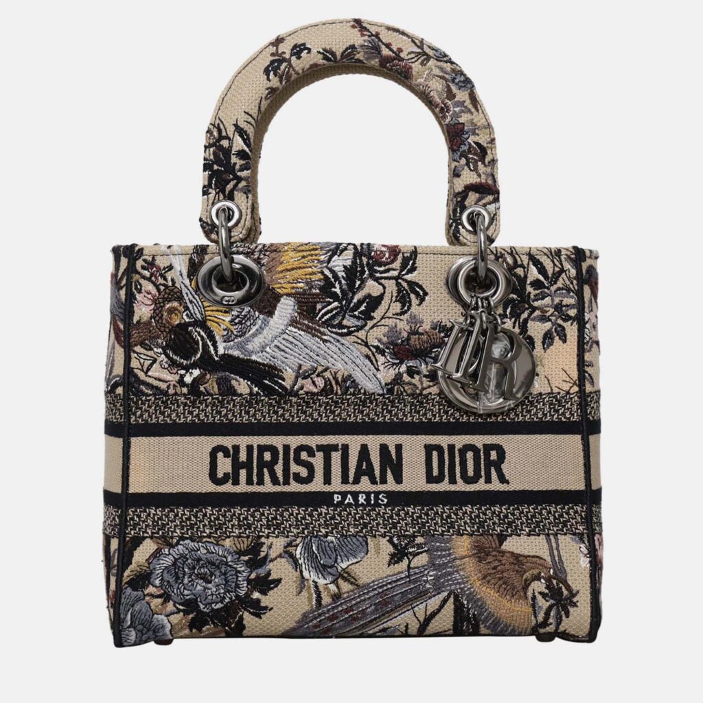 Christian Dior Lady D-Lite Embroidered Tote Bag Christian Dior Lady D-Lite Embroidered Tote Bag