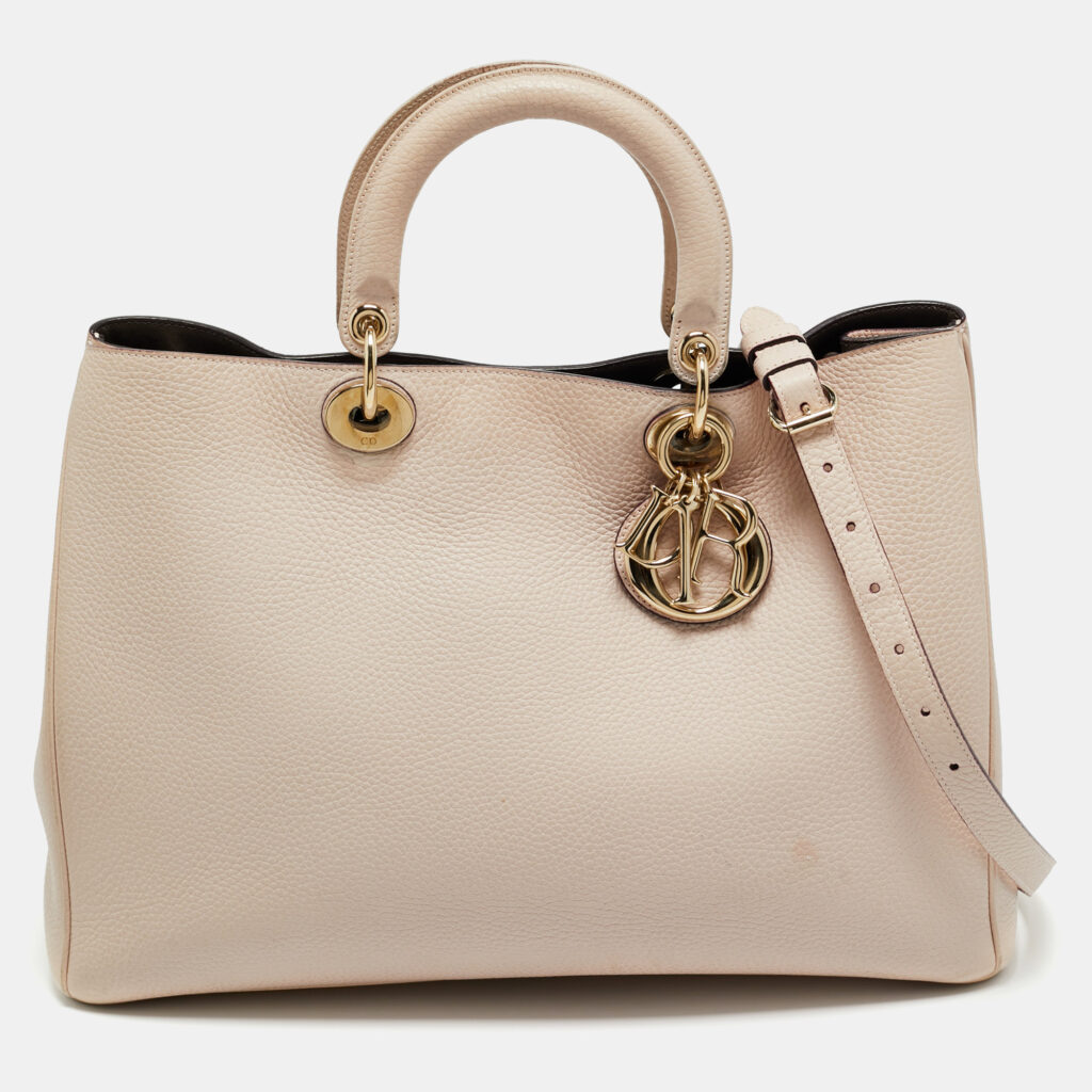 Dior Beige Leather Large Diorissimo Shopper Tote Dior Beige Leather Large Diorissimo Shopper Tote