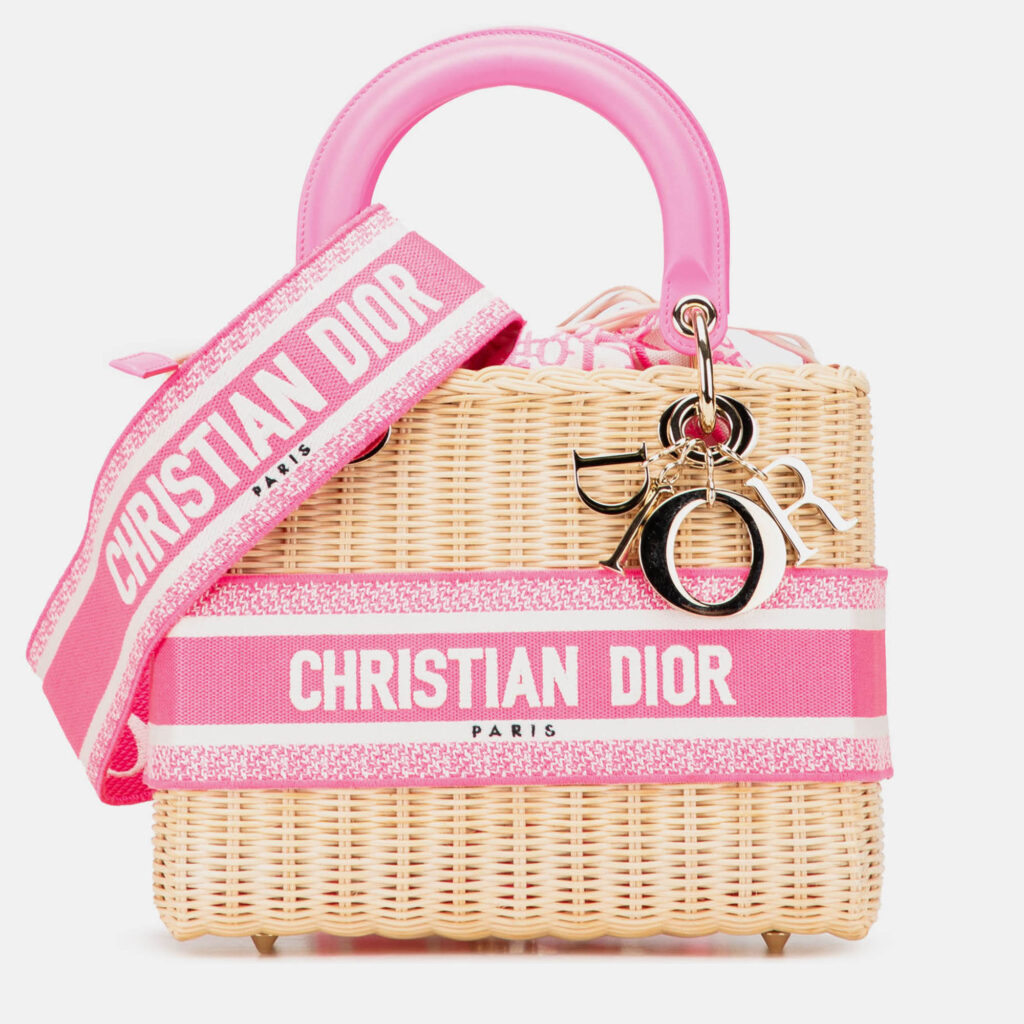 Dior Brown Medium Oblique Wicker Lady Dior Dior Brown Medium Oblique Wicker Lady Dior