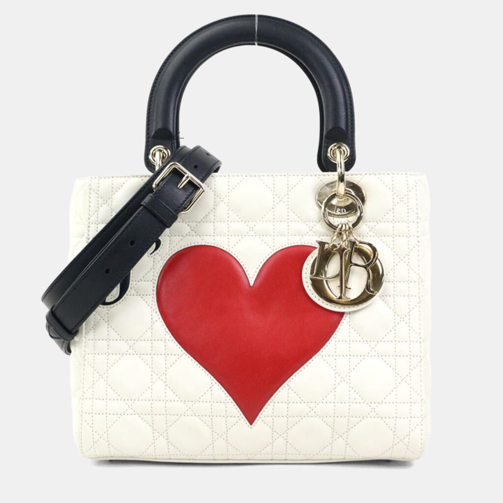 Christian Dior Amour Lady Multicolor Lambskin Leather Bag Christian Dior Amour Lady Multicolor Lambskin Leather Bag