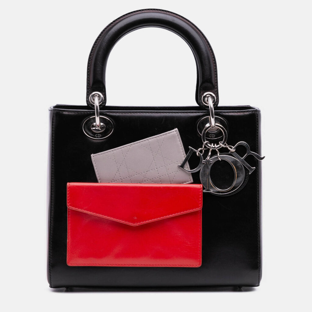 Dior Black Medium Calfskin Pockets Lady Dior Dior Black Medium Calfskin Pockets Lady Dior