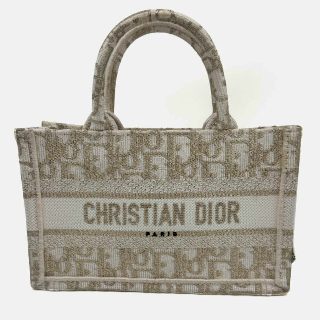 DIOR white/gold Oblique Book Tote DIOR white/gold Oblique Book Tote