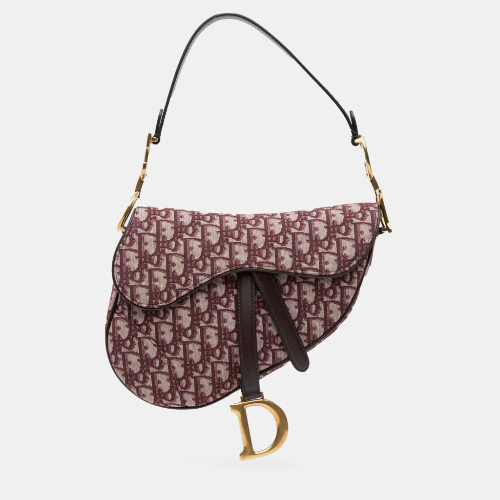 Dior Red Oblique Canvas Saddle Bag Dior Red Oblique Canvas Saddle Bag