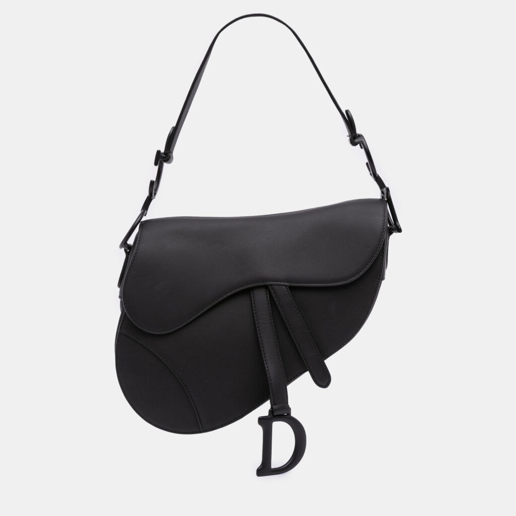 Dior Black Ultra Matte Calfskin Saddle Bag
