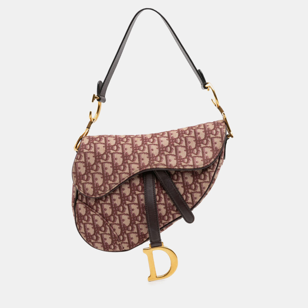 Dior Red Oblique Canvas Saddle Bag Dior Red Oblique Canvas Saddle Bag