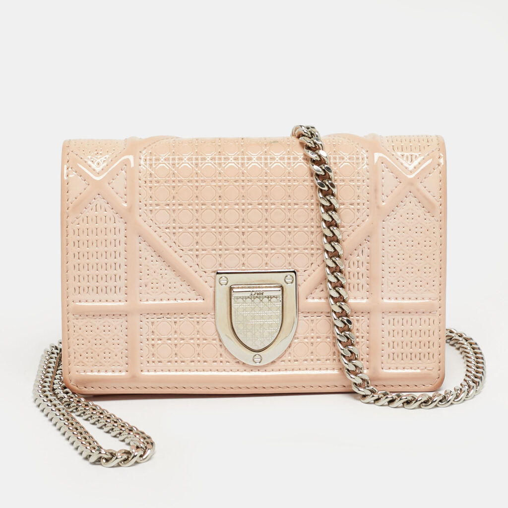 Dior Beige Microcannage Patent Leather Baby Diorama Bag Dior Beige Microcannage Patent Leather Baby Diorama Bag