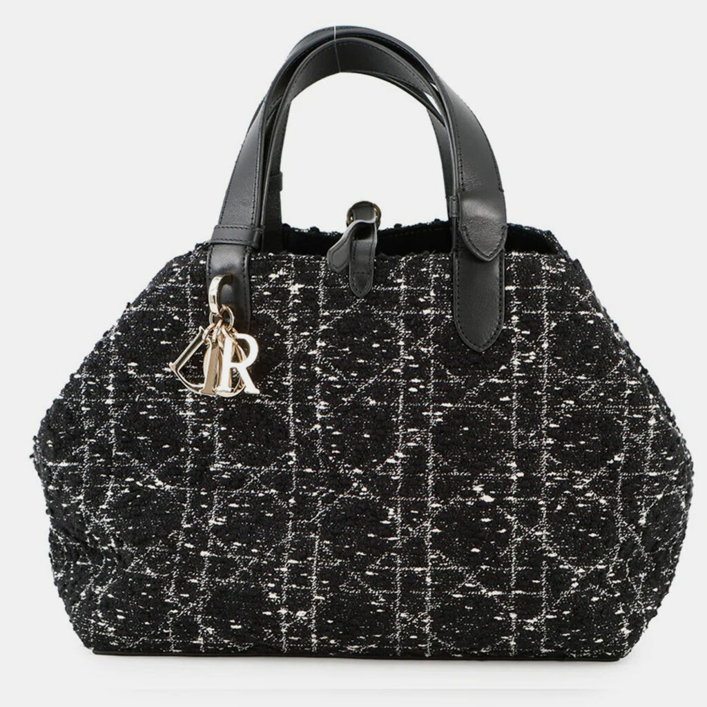 Dior To Jules Bag Black/White Tweed Calf Leather Size Medium