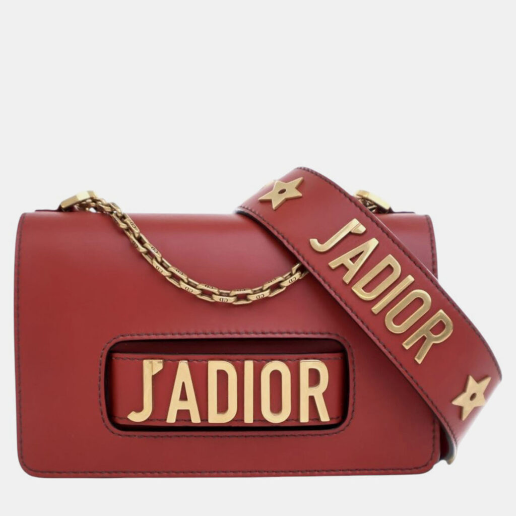 Dior Red Medium Smooth Calfskin JAdior Chain Flap