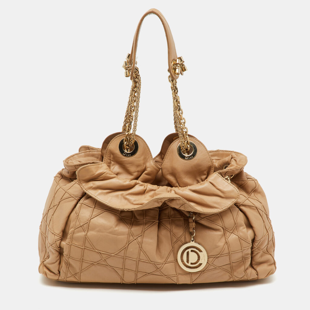 Dior Beige Cannage Leather Le Trente Shoulder Bag Dior Beige Cannage Leather Le Trente Shoulder Bag