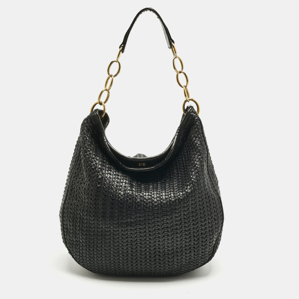 Dior Black Woven Leather Lady Dior Soft Hobo Dior Black Woven Leather Lady Dior Soft Hobo