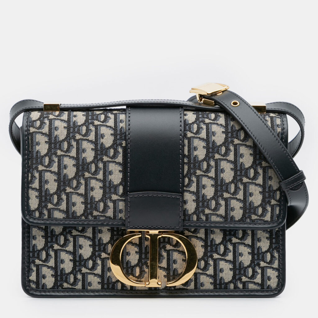 Dior Blue Oblique Canvas 30 Montaigne Flap