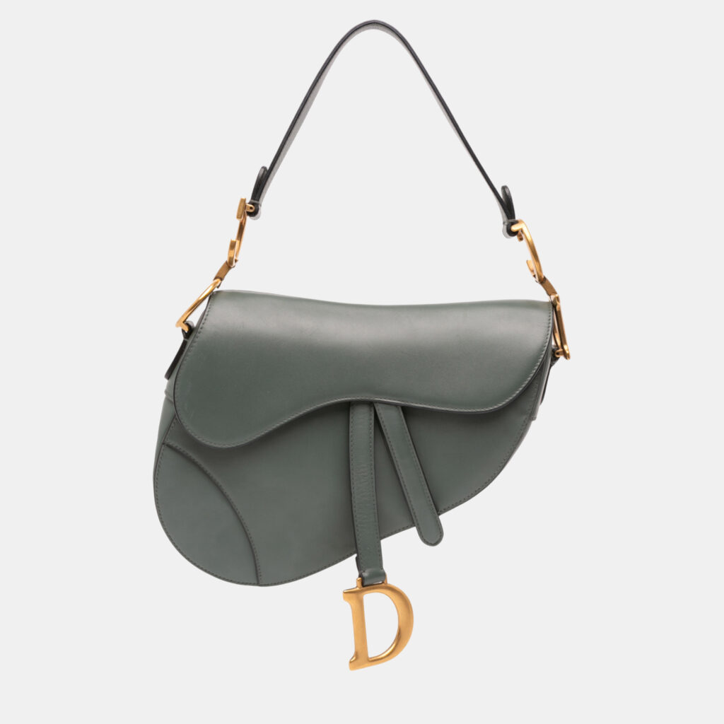 Dior Green Smooth Calfskin Saddle Bag Dior Green Smooth Calfskin Saddle Bag