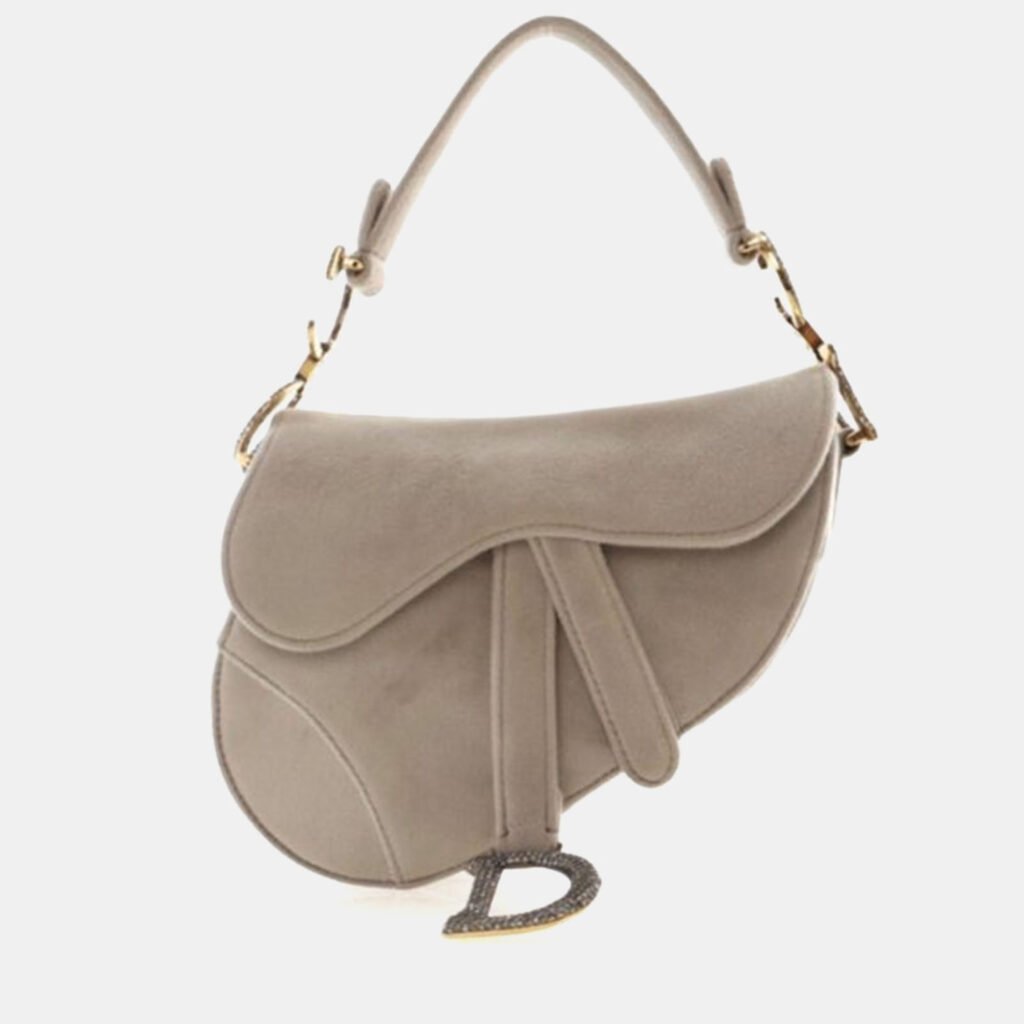 Dior Mini Velvet Saddle Bag