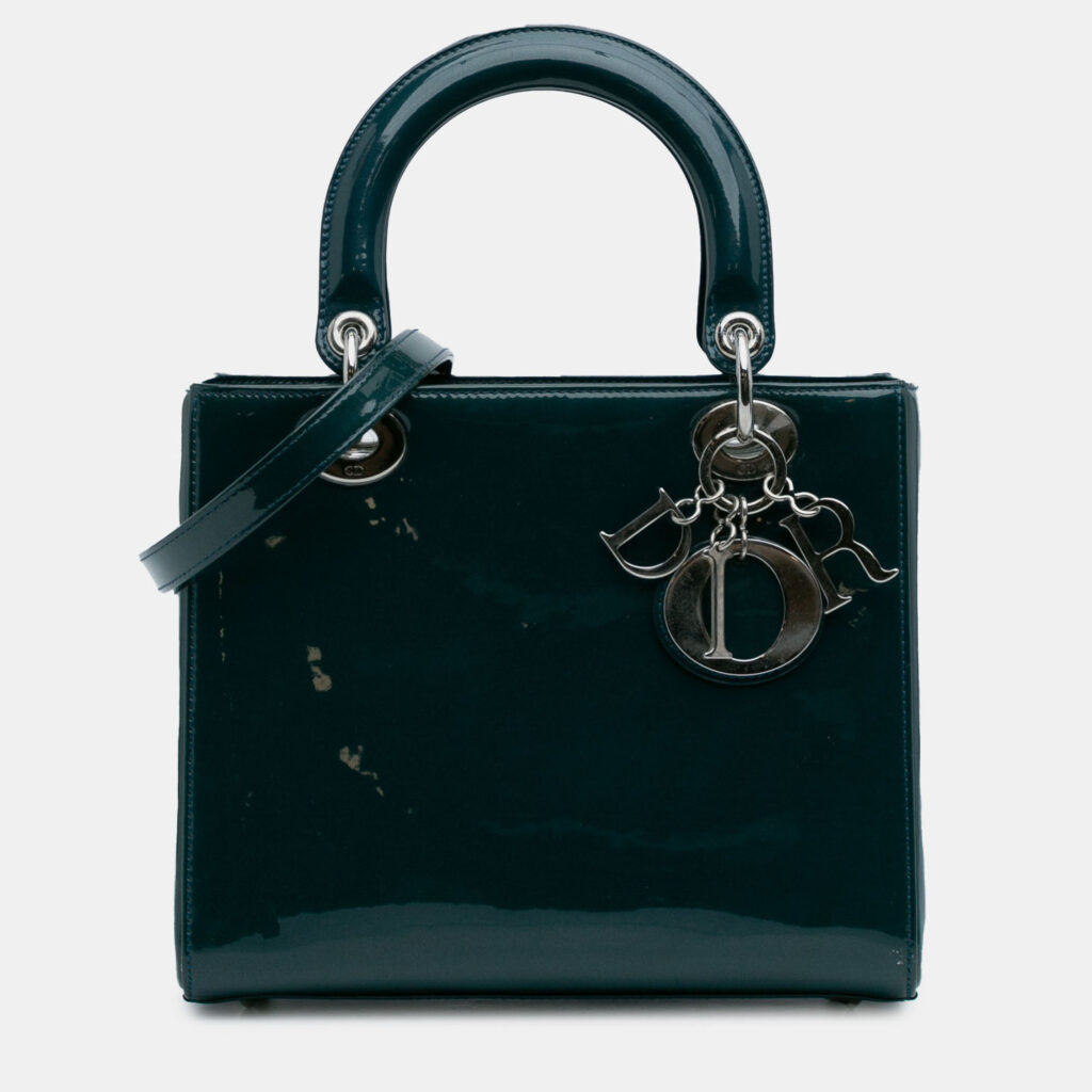 Dior Green Medium Patent Lady Dior