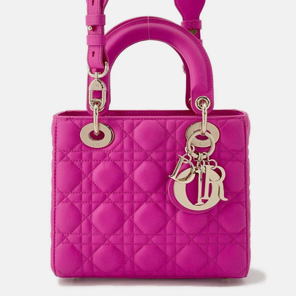 Dior Lady'S Dior My Abcdior Cannage Pink Lambskin Small 2-Way Bag