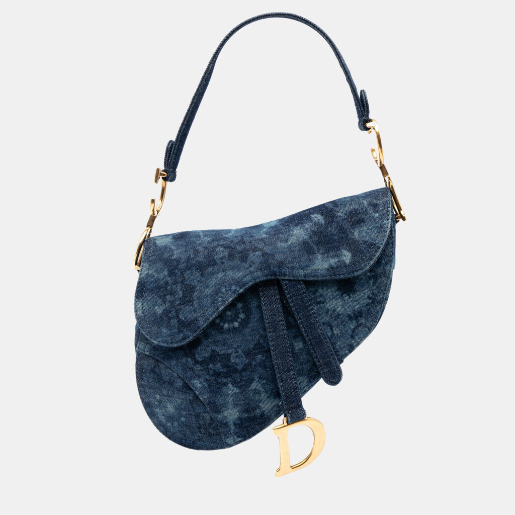 luxury-women-dior-used-handbags-p1234052-001-1.jpg Dior Blue Denim Tie Dye Saddle Bag