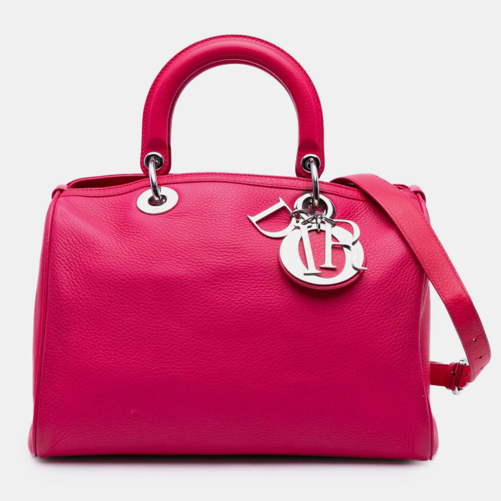 Dior Pink Medium Leather Diorissimo Satchel Dior Pink Medium Leather Diorissimo Satchel