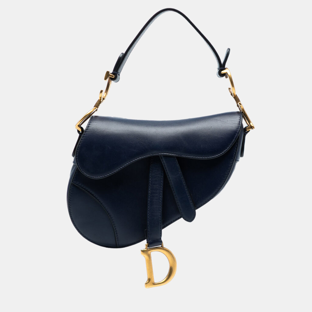 Dior Navy Blue Mini Smooth Calfskin Saddle Bag Dior Navy Blue Mini Smooth Calfskin Saddle Bag