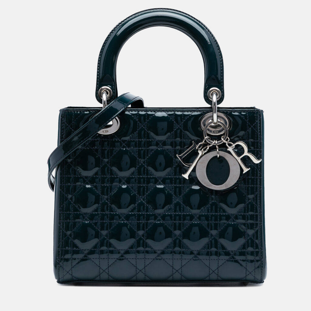 Dior Green Medium Patent Cannage Lady Dior Dior Green Medium Patent Cannage Lady Dior